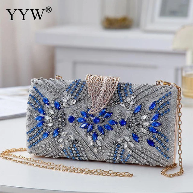 New Arrival Trend Evening Clutch Bags Women Shinny Clutches Purse Crystal  Wedding Exquisite Chain Shoulder Handbags - AliExpress