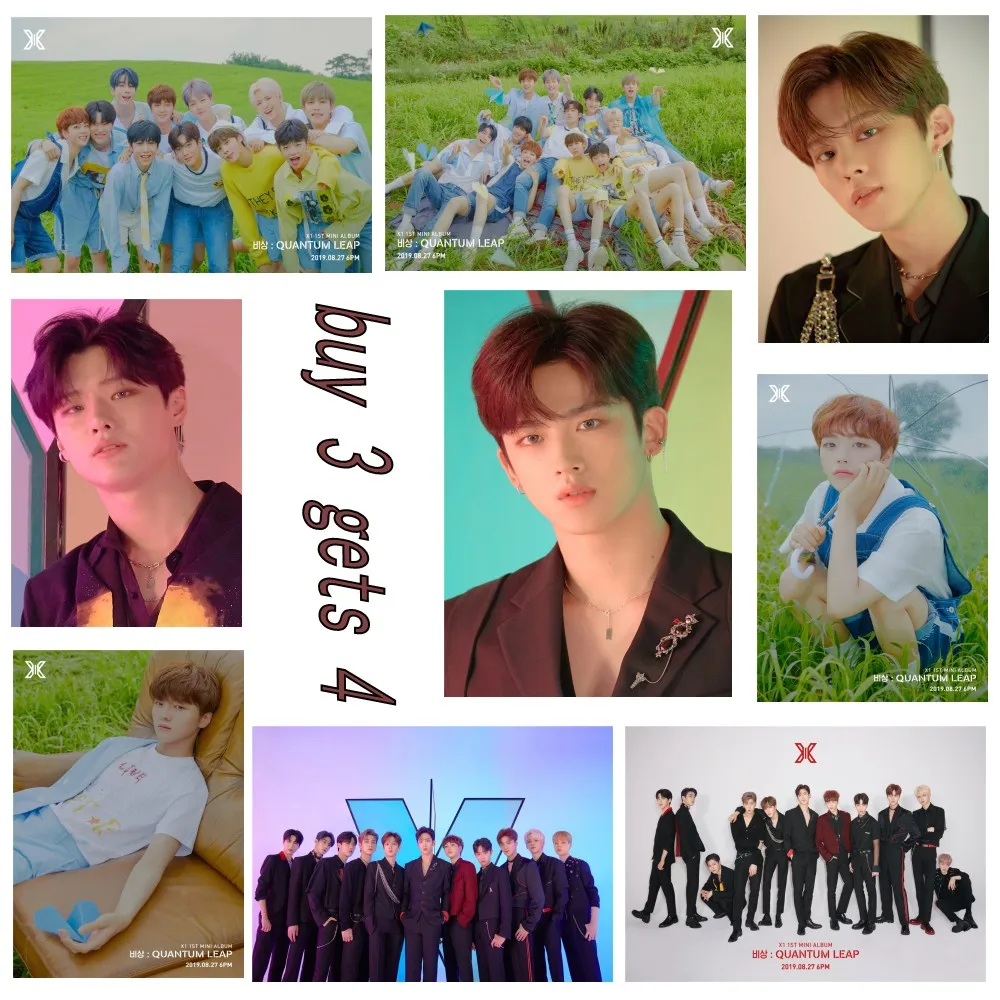 Kpop X1 альбом QUANTUM LEAP FLASH плакаты четкое изображение печать белая бумага с покрытием