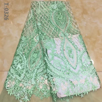 

African Lace Fabric 2020 Embroidered Nigerian Lace Fabrics High Quality French Tulle 3D Lace Fabric For Women Dress