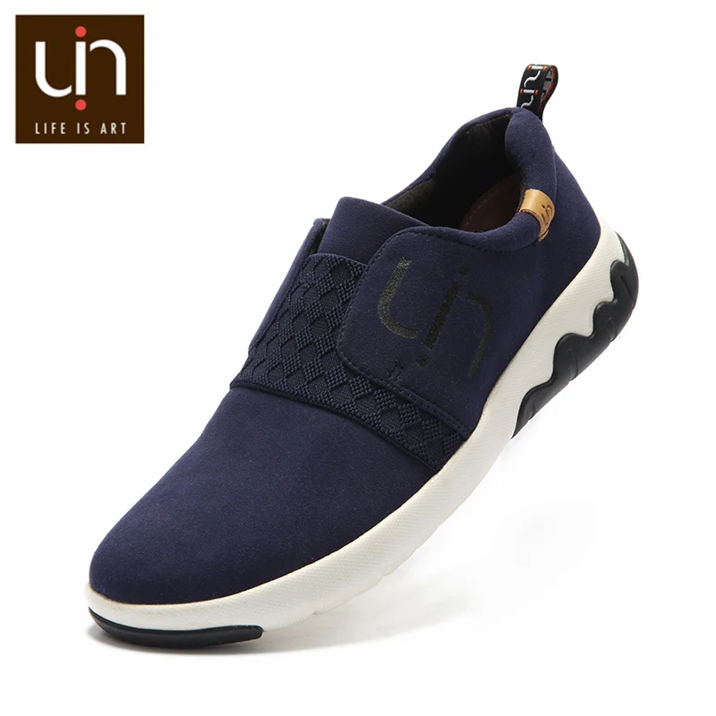 Modern Blue Серия UIN Guyana, брендовые кроссовки для женщин/мужчин, микрофибра, замша, спортивная обувь, черная женская уличная прогулочная обувь, мягкая, легкая - Цвет: Modern Blue