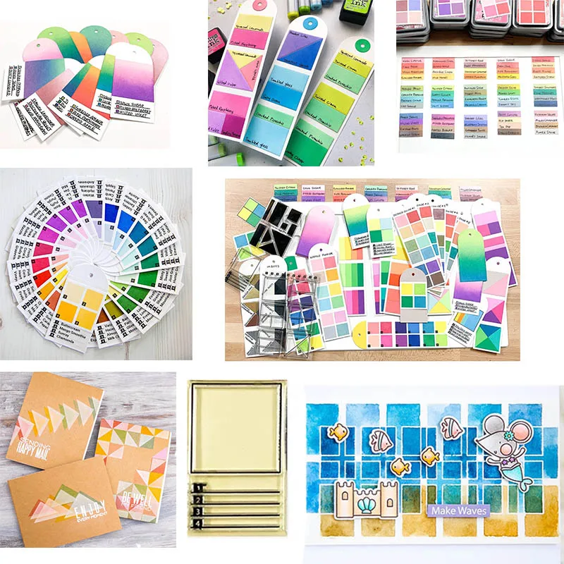 

Turntable Small Color Post-it Notes Sign Cards Paper Clear Stamps And Metal Cutting Dies Scrapbooking Making Card Craft Dies
