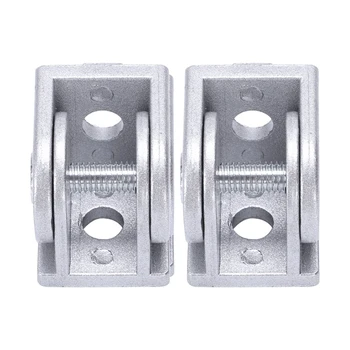 

New 2Pcs/Lot Alloy Flexible Pivot Joint Connector For Eu Standard Aluminum Extrusion Profile 2020