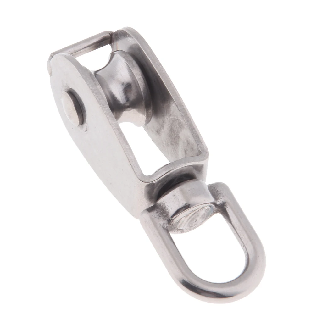 M15 M32 Single Pulley Sheave Block Swivel Eye - 304 Stainless Steel Hardware