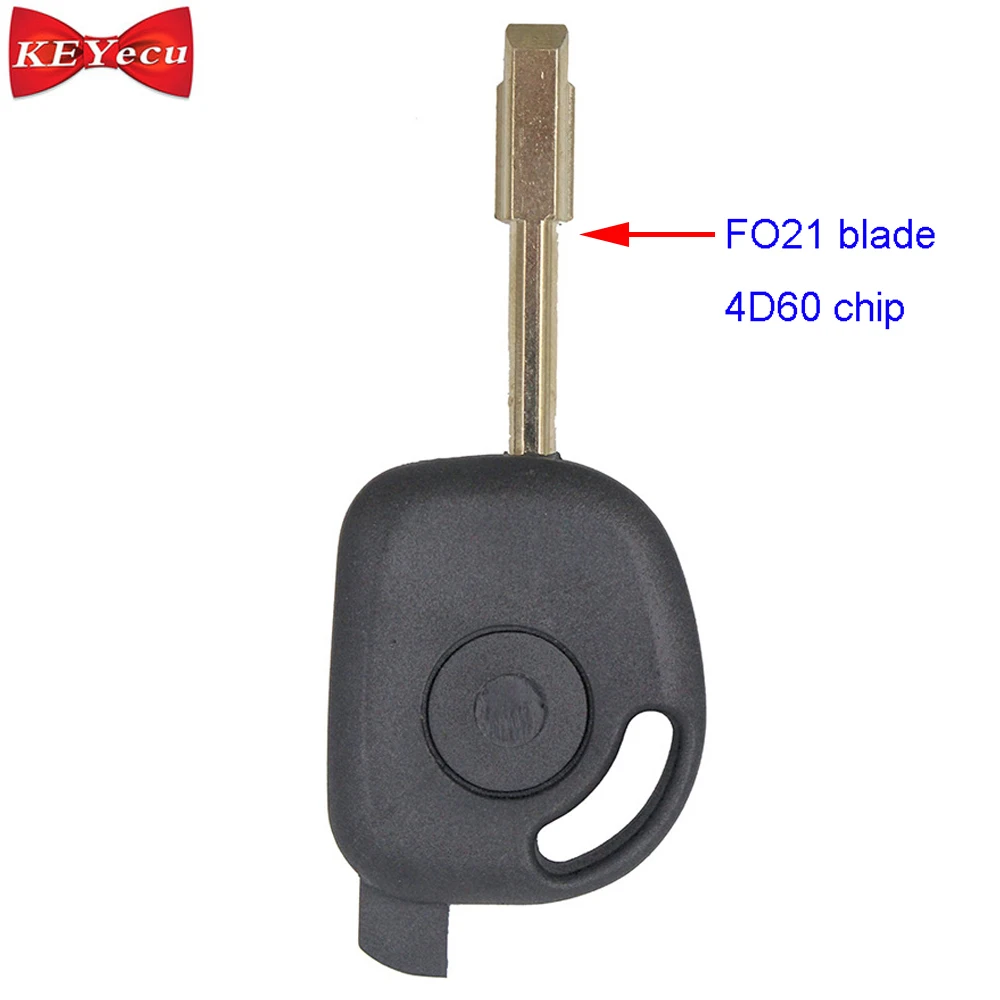 KEYECU для Jaguar s-типа X-type XJ8 XJR 4D60 ключ с ретранслятором Fob FO21 Blade Uncut