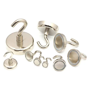 

Magnetic Magnet Hook Super Strong Neodymium Versatile Use Kitchen Office Garage Pull Hold up 10mm