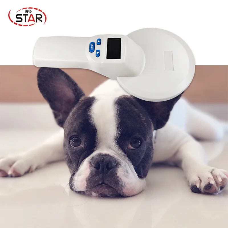 ISO FDX-B 134 2 кГц Pet чип RFID считыватель OLED Дисплей Портативный животный микрочип