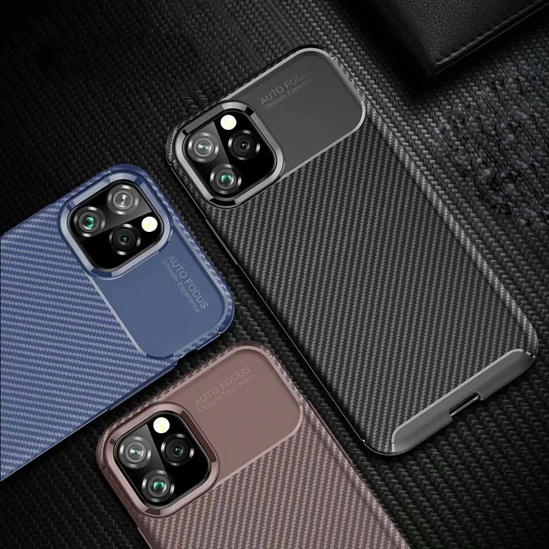 

Luxury Carbon Fiber Case for iphone XS XR XS Max 11 pro max 2019 Shockproof Silicone Cover for iphone 6 6s 7 8 Plus X Matte Case