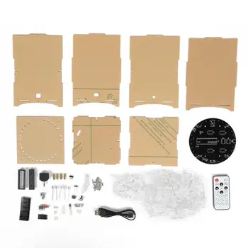 

class d amplifier LED Dreamy Photocoil Music Spectrum 8x32 Dot Matrix 5V USB DIY Welding Assembly Kit power subwoofer amplifier