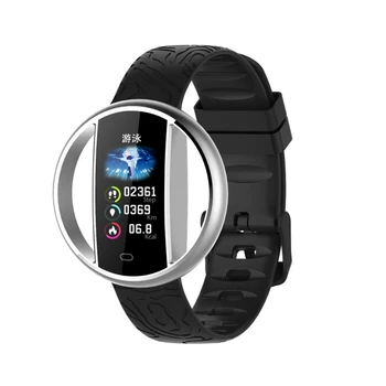 

E99 Smart Watch Band Bracelet Heart Rate Sleeping Monitor Fitness Tracker Wrist Sport Watch Phone for Smartphone Black + silver