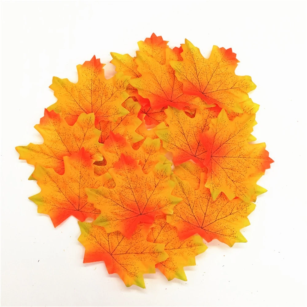 12 Colors Artificial Maple Leaf Simulation Decorative Silk Maple Leaves Fake Fall Leaves For Home Wedding Party Decor