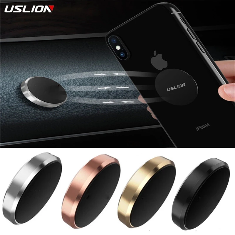 USLION Universal Magnet Car Phone Holder For iPhone X 7 Samsung Xiaomi Magnetic Stand For Phone in Car Cell Mobile Phone Support magnetic phone holder for car