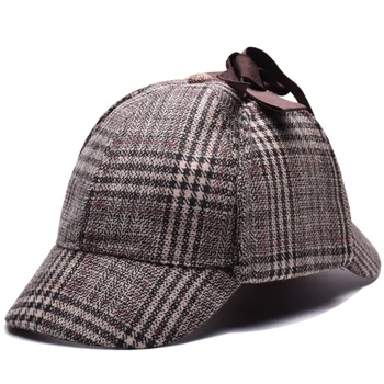 

Hats Men Sherlock Holmes Detective Beret Hat Unisex Cosplay Accessories Berets Men Women Two Brims Hat Peaky Blinder Casquette