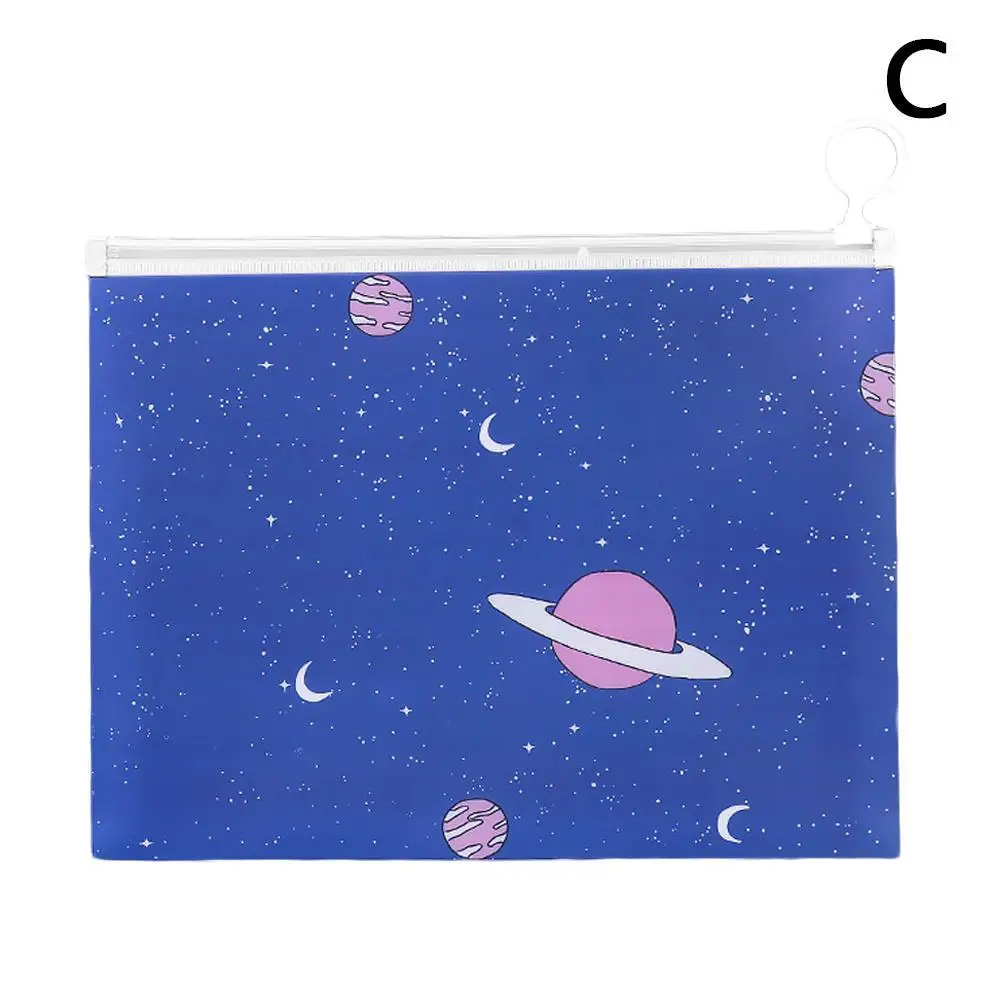 1 шт. Kawaii A5 PP прозрачные сумки для документов планета Медузы фрукты папка канцелярские принадлежности Органайзер Escolar Papelaria подарки - Цвет: C