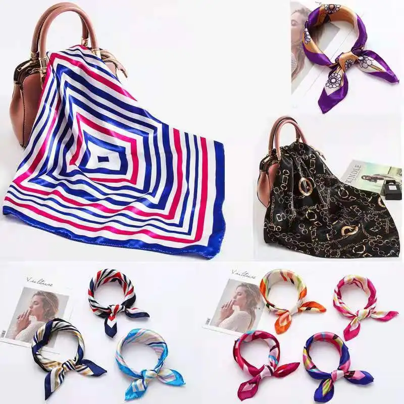 Новый атласный маленький квадратный шарф 50 см * Модный Универсальный