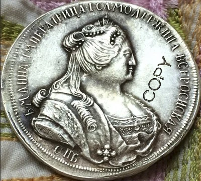 1738 Россия имитация монеты Копер производство посеребренные старые монеты