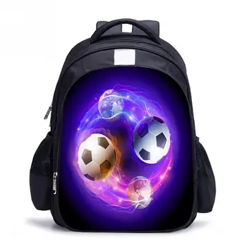 

Oxford Fabric Backpack Multi Pockets Football Printed Ergonomic Sport Rucksack Students School Bag Multi Pockets Travel Knapsack