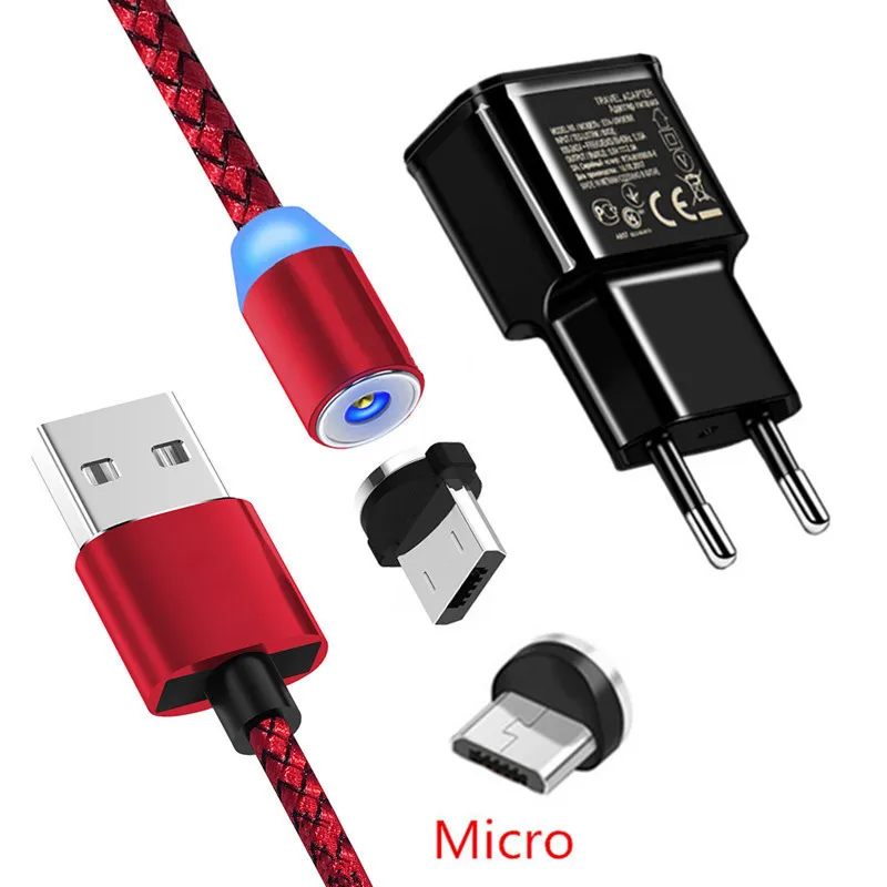 For Samsung Galaxy Nokia Huawei Honor 8A Xiaomi Redmi 6A LG HTC Android Mobile phone USB Charger Magnetic Micro usb Charge Cable | Мобильные