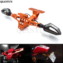 CNC мотоцикл номерной знак кронштейн с светодиодный светильник регулируемый для YAMAHA YZF R1 R6 R6S YZF-R25 YZF-R3 YZF R125 YZF-R5