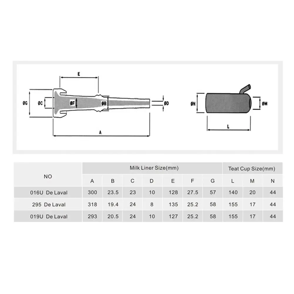 modelos de máquina de ordenha forros longos de borracha leite teat copo para peças da máquina de ordenha da vaca