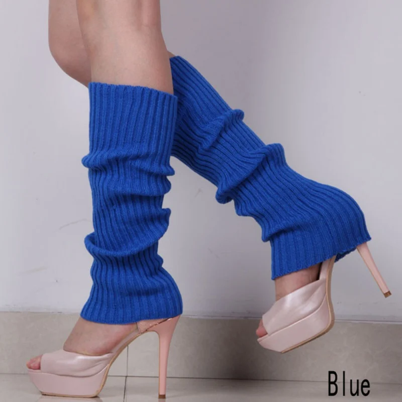 Autumn Winter Stockings Women Knitted Leg Warmer Solid Color Korean Warm Boot Stocking Outdoor Leg Warmer