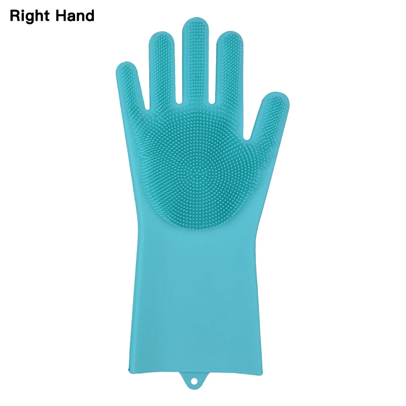 1 шт. волшебные перчатки для мытья посуды, силиконовые перчатки, домашняя посуда, кухонные резиновые перчатки, щетки, губка для мытья - Цвет: JSC3003GNRight
