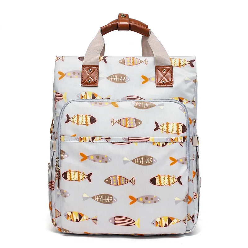 Сумка для подгузников, рюкзак большой емкости, водонепроницаемый Набор сумок для подгузников, дорожный рюкзак для мам, сумка для кормления - Цвет: Fish