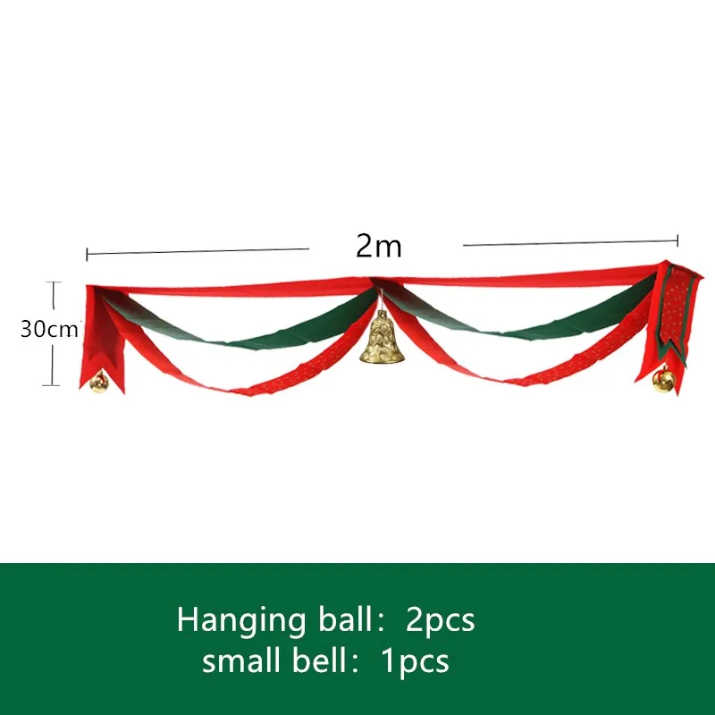 Настраиваемые фланелевые волнистые флаги ленты маленький колокольчик тянуть цветок праздничные принадлежности Рождество торговый центр Потолок Кулон украшения - Цвет: E