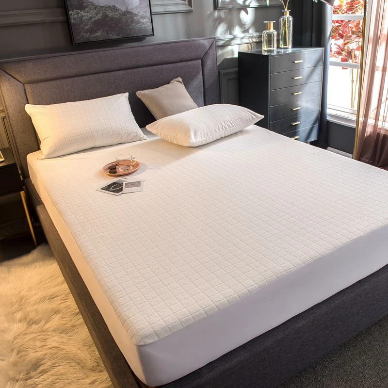 

Bed Ruffle 100% Cotton Grey Solid Color Bed Sheet Stretch Full Cover Bed Sheet Fitted Cozy Type for Bedroom King Queen Size