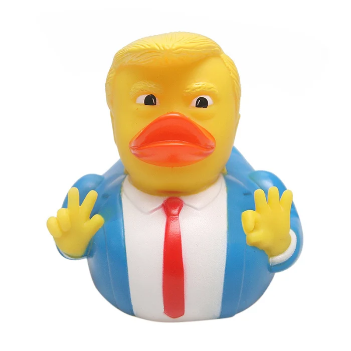 Дональд Трамп резиновая ПВХ пищащая утка детские животные Купание поплавки игрушки высокое качество