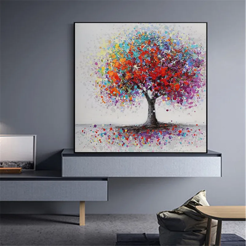 

Graffiti Art Colorful Abstract Trees Canvas Art Posters Modern Landscape Canvas Paintings on the Wall Art Pictures Home Decor
