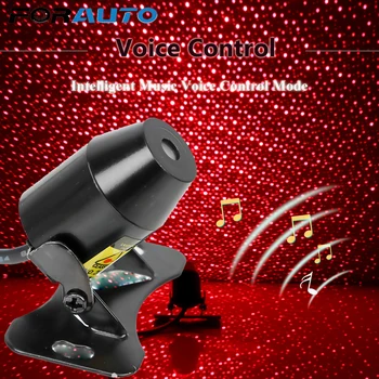 

FORAUTO Car DJ Colorful Music Sound Lamp Atmosphere Ambient Star Light Remote Control Spotlight Voice Control LED Light USB Plug