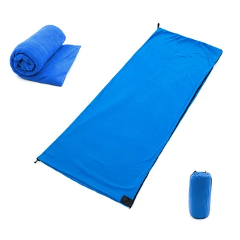 

180x80cm Outdoor Zipper Ultra-light Polar Fleece Sleeping Bag Camping Blanket Portable Travel Warm Sleeping Bag Linere