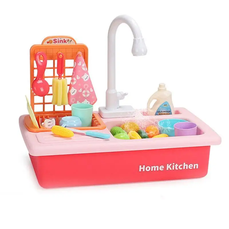 Детский игровой дом посудомоечная машина электрическая циркуляция воды Моделирование кухня игрушка раннее образование игра, повышение руки-о