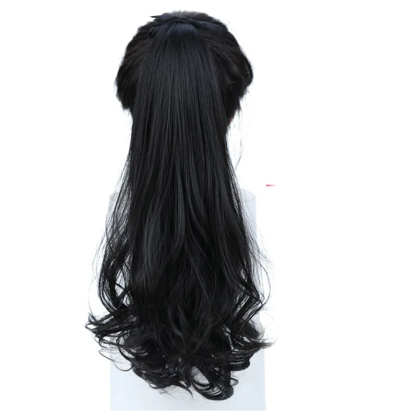 LUPU длинная волна конский хвост Синтетический шнурок конский хвост клип в наращивание волос термостойкие поддельные волосы для девочек - Цвет: 2