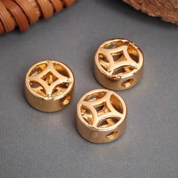 

10Pcs 8.88mm Copper Metal Cylinder Hollow Spacers Beads For Jewelry Makings Bracelet Necklace Accessories Handmade Craft 27200