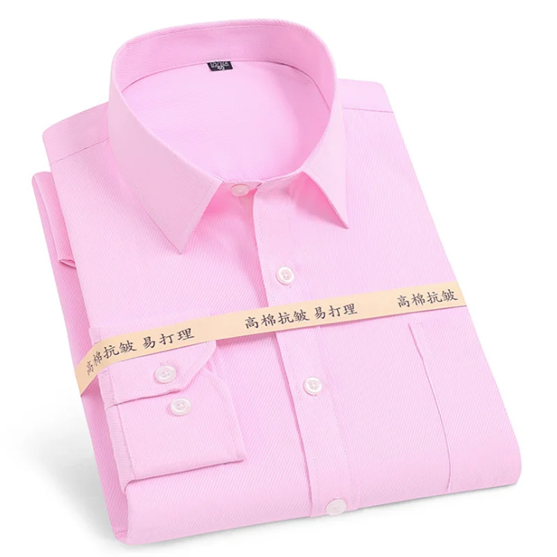 Мужская одежда с длинным рукавом, однобортные рубашки Camisa, дышащая удобная деловая рабочая одежда высокого качества