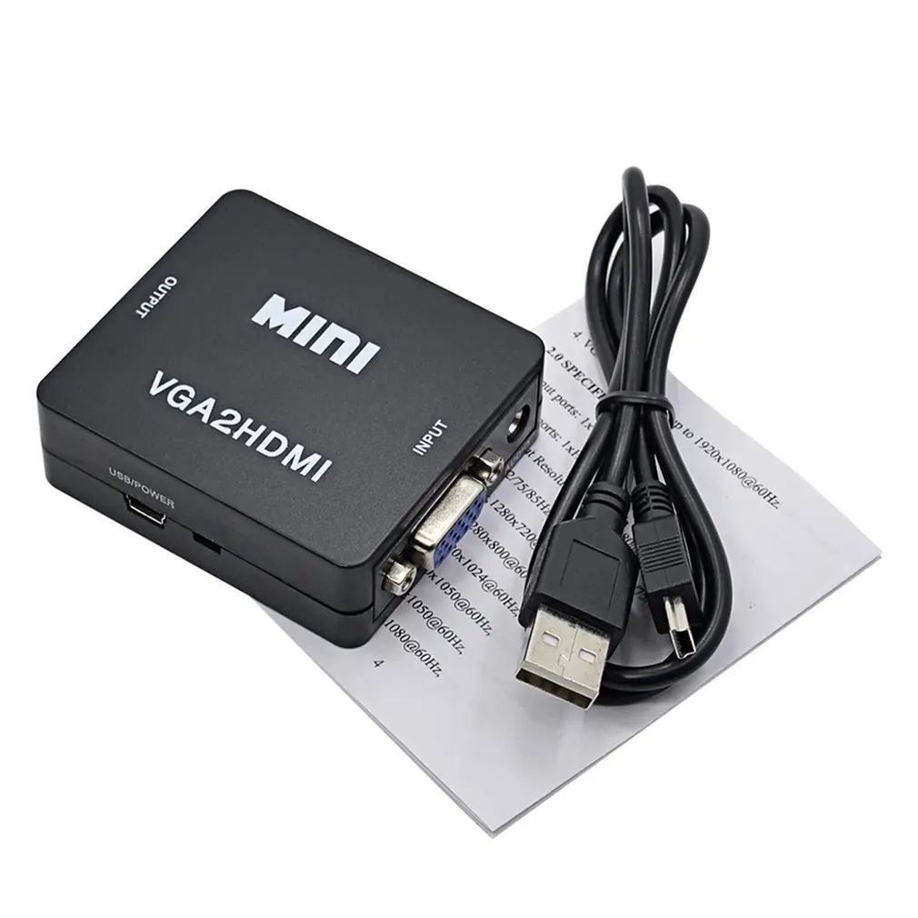 HD 1080P мини HDMI к VGA конвертер с аудио HDMI2VGA видео коробка адаптер для Xbox360 ПК DVD PS3 PS4
