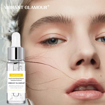 

VIBRANT GLAMOUR Snail Acne Face Serum Anti Aging Wrinkles Hyaluronic Acid Brightening Moisturizing RepairFacial Essence Liquid