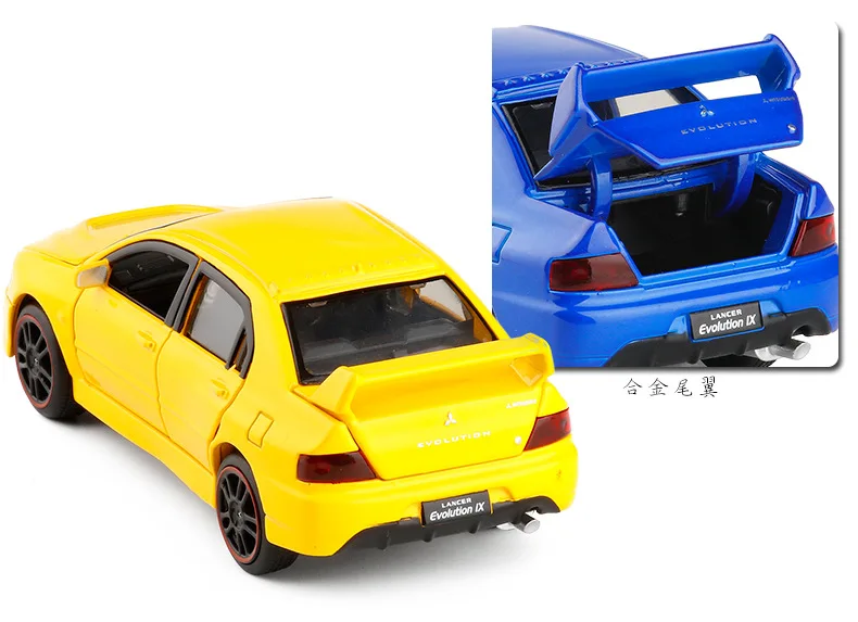 JK1/32 Mitsubishi Evo9 Civil Coupe шестидверный сплав модель автомобиля звук и светильник металлический автомобиль модель игрушки