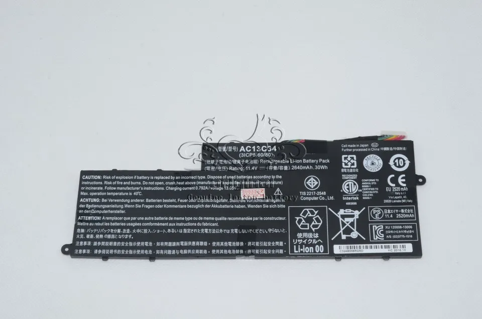 JIGU AC13C34 ноутбук Батарея для ACER Aspire Nautilus E-11 E3-111 E3-112 ES1 ES1-111 ES1-420 V-11 V3-111 V3-112 V5-122P