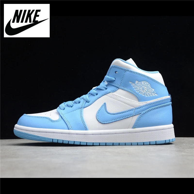 Оригинальные баскетбольные кроссовки Nike Air Jordan 1 Obsidian для мужчин и женщин удобные