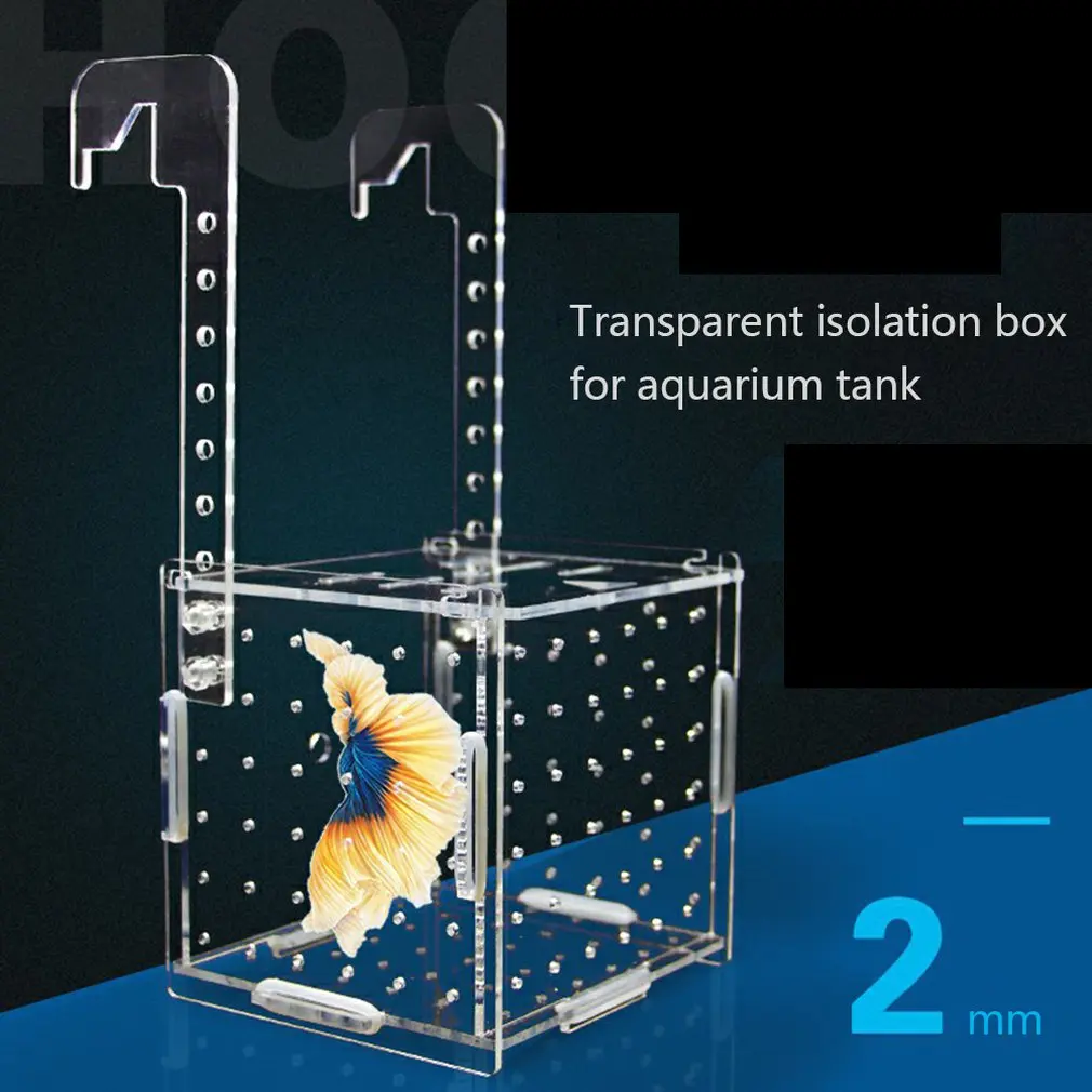 Aquarium Transparent Aquarium Fish Fry Incubator Breeding Box Production Box Single And Double Grid Isolation Network