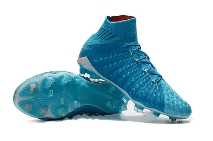 Мужская футбольная нескользящая обувь Hypervenom Phantom III EA sports FG Футбольная обувь с мягкой подошвой - Цвет: 4
