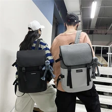 

New Style Backpack for Lovers Splicing Contrast Color Backpack Large Capacity Fashion Trendy Casual Lovers Laptop Backpack