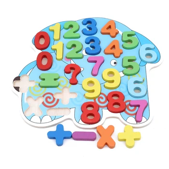 

Children Wooden Toys Montessori Materials Learn Numbers Matching Digital Shape Early Education Teaching Math Toys