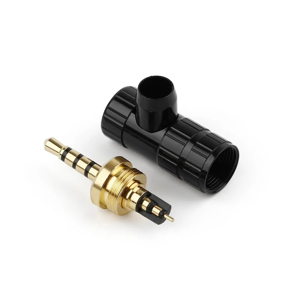 Mini Jack 2 5mm Male Audio Connector Aluminum Shell Gold Plated Copper 2 5 Stereo 4 Poles Balance Headphone Plug Adapter DIY