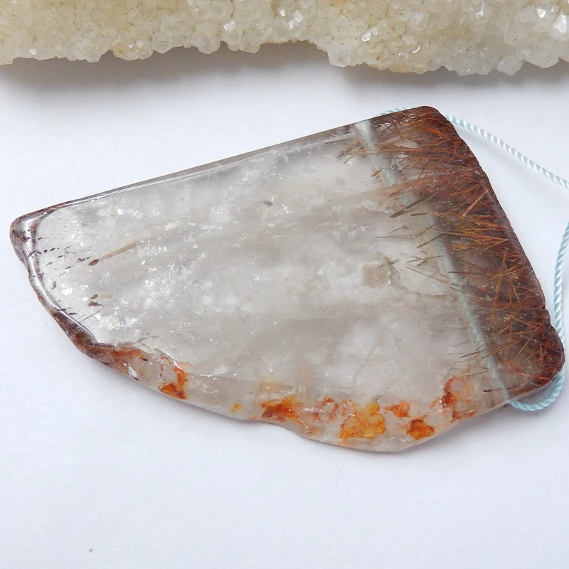 

Wholesale, Natural Gemstone Gold Rutilated Quartz Fashion nugget Pendant,Ornamental Necklace Jewelry 54x38x7mm,24.5g