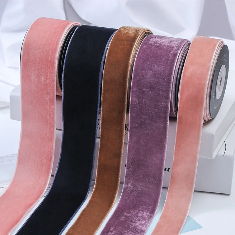 9yards 1-4cm Soft Comfortable Velvet Ribbon Headband Clips Bow Christmas Decoration DIY Handmade Gift Wrapping Ribbons | Дом и сад