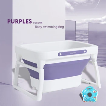 

Newborn Baby Folding Bath Tub Baby Swim Tubs Bath Body Washing Portable Folding Children Baby Bathtub Bath Bucket Swimming Pool