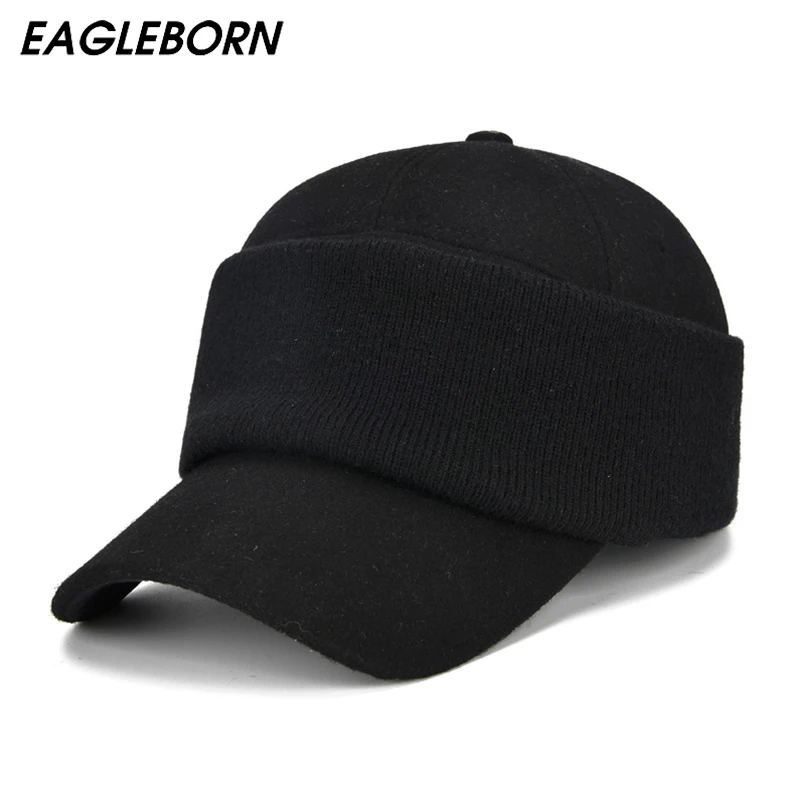 Мужская бейсболка EAGLEBORN теплая зимняя шапка ушанка для русской зимы|Мужские
